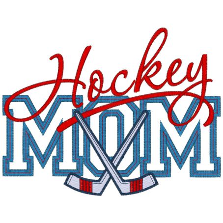 Hockey (19) Hockey Mom Applique 5x7
