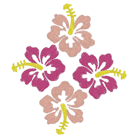 Hula (A15) Hawaiian Flower 4x4