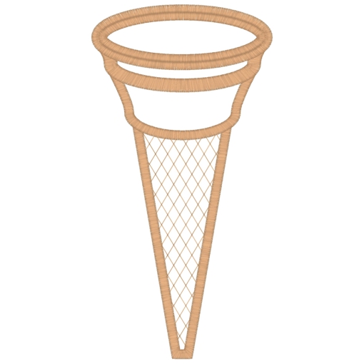 Ice Cream (11) Cone Applique 5x7