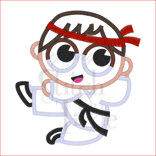 Karate (11) Boy Applique 5x7