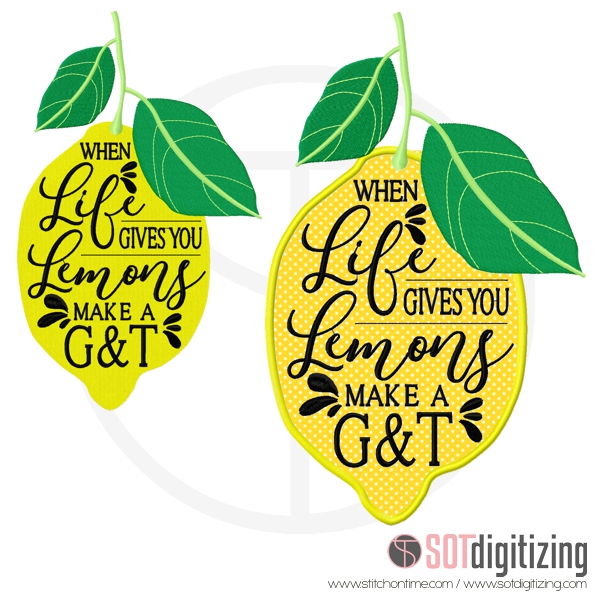 1 LEMONS : When Life Gives You Lemons Fill and Applique