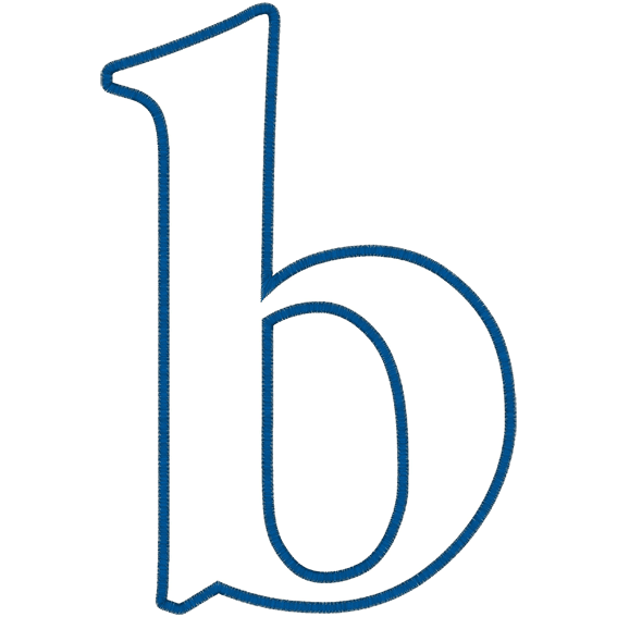 Letters (A101) b Applique 6x10