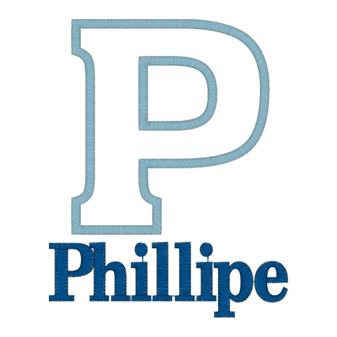 Letters (261) P Phillipe Applique 5x7