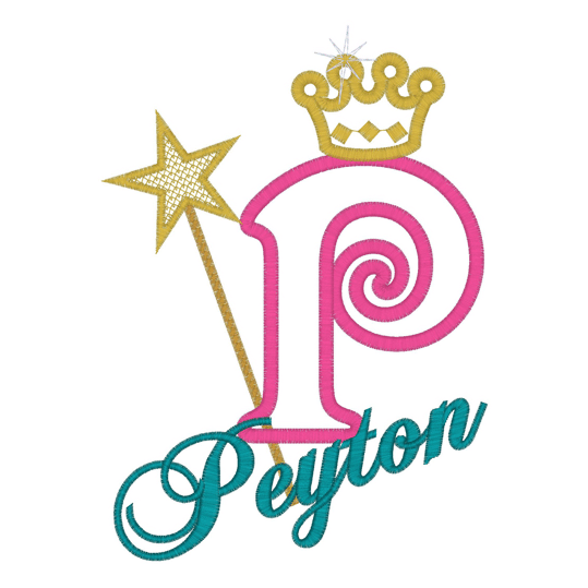 Letters (263) P Peyton Applique 5x7