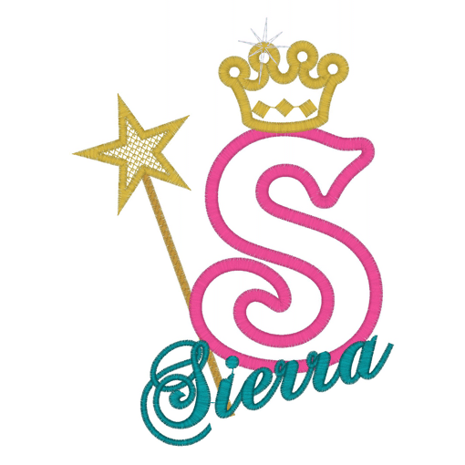 Letters (269) S Sierra Applique 5x7