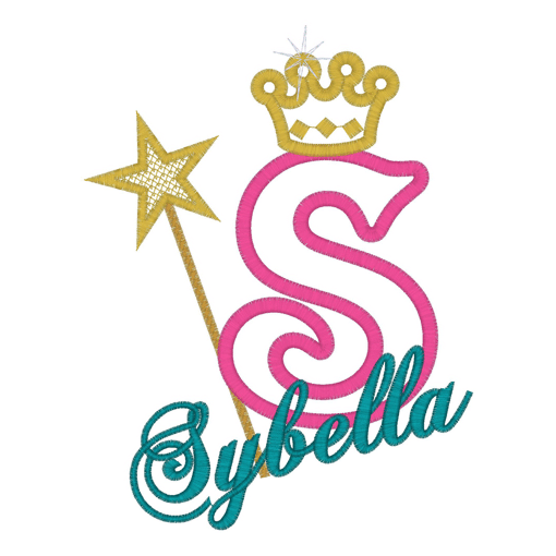 Letters (270) S Sybella Applique 5x7