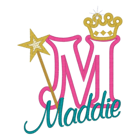 Letters (273) M Maddie Applique 5x7