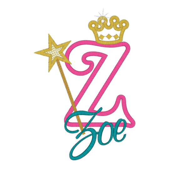 Letters (279) Z Zoe Applique 5x7