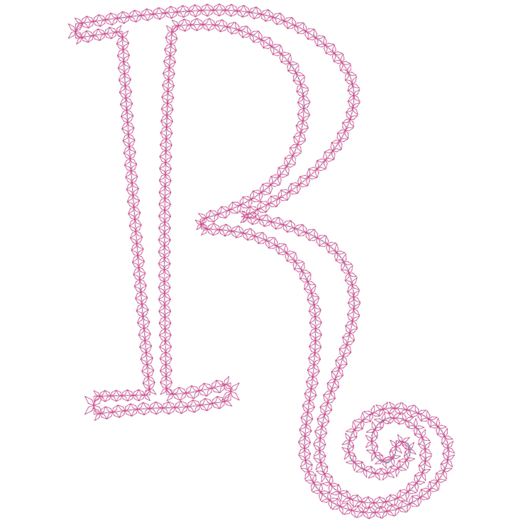 Letters (286) R Applique 10x10