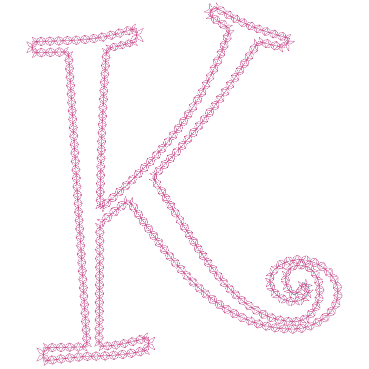 Letters (287) K Applique 10x10