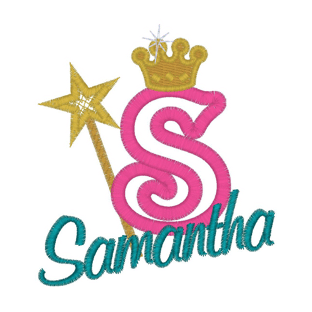 Letters (289) S Samantha Applique 4x4