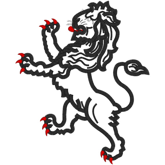 Lion (A7) Heraldic Applique 200x300