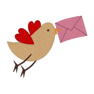 Love Letters (3) Love Letter Bird 4x4