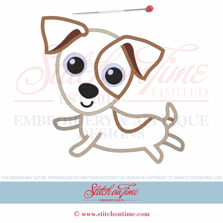9 LOYAL FRIENDS : Jack Russell Dog Applique 4 Hoop Sizes