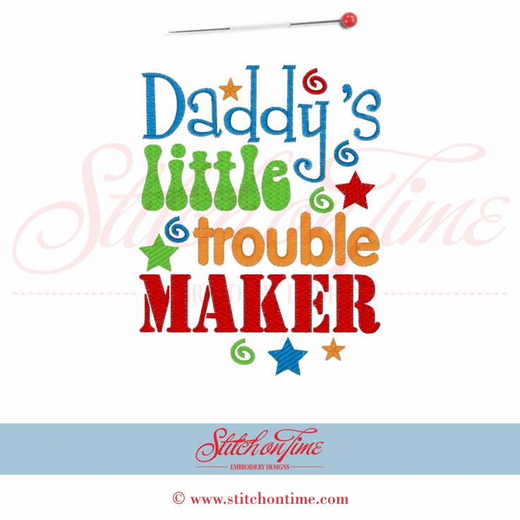 LS (126) Daddy's Little Trouble Maker 5x7