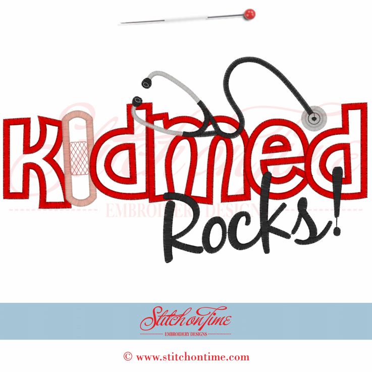 19 Medical : Kidmed Rocks Applique 6x10
