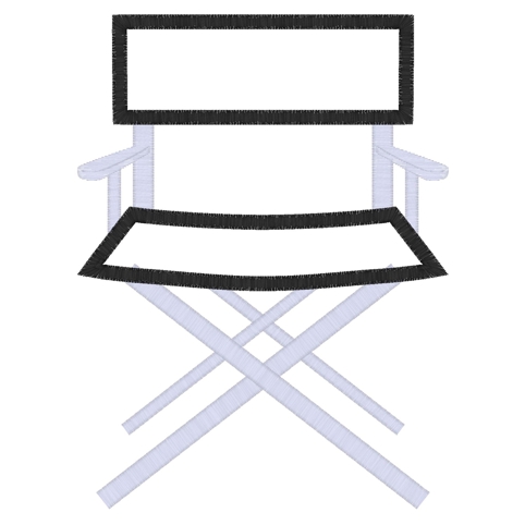 Movies (14) Directors Chair Applique 5x7