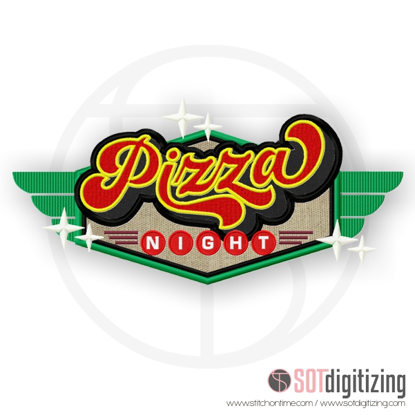 21 MOVIES : Pizza Night Applique