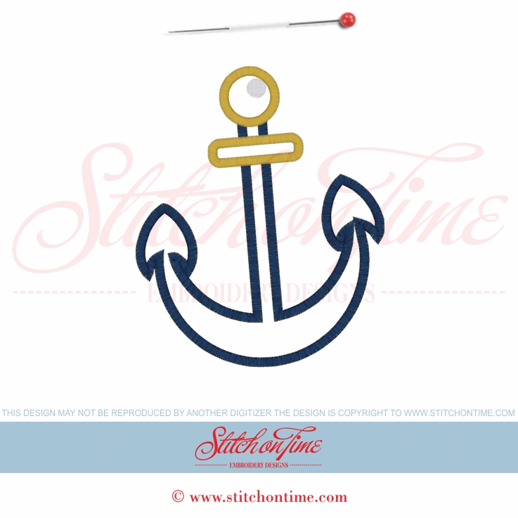 2 Nautical Tale : Anchor Applique 5x7