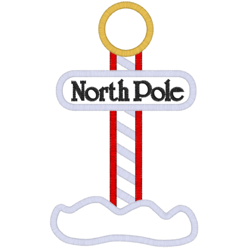 North Pole (A3) Applique 5x7