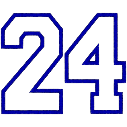 Numbers (A8) 24 Applique 5x7