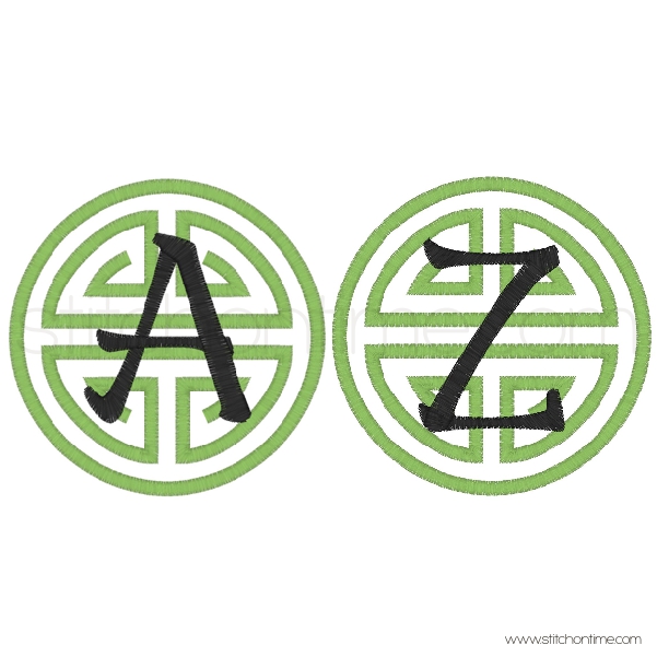 1 Oriental Monogram : All Letters A-Z