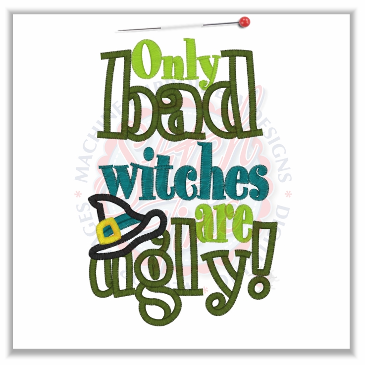 Oz (30) Ugly witches Applique 5x7