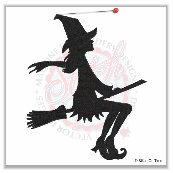 2 Party Witch : Witch On Broom 5x7