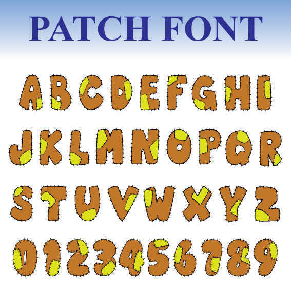 Fonts (A1) Patch Applique 4x4 5x7 6x10