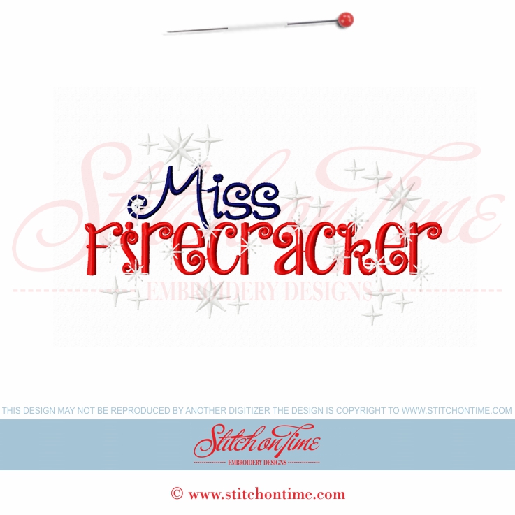 108 Patriotic : Miss Firecracker 5x7