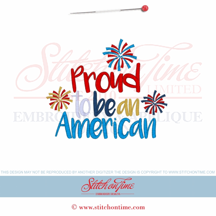 122 Patriotic : Proud To Be An American 5x7