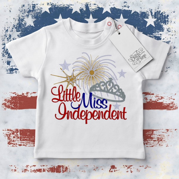 Patriotic (64) Little Miss Independent 5x7