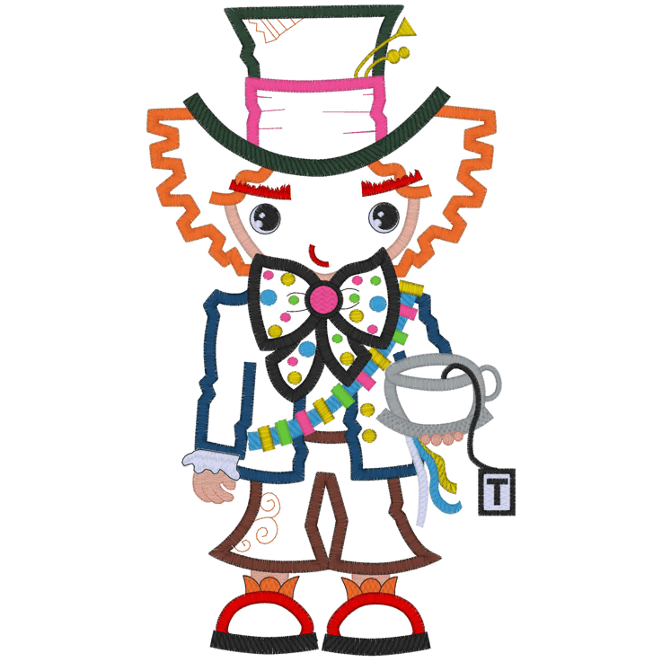 PDS (41)Touch Of Depp Mad Hatter Applique 5x7