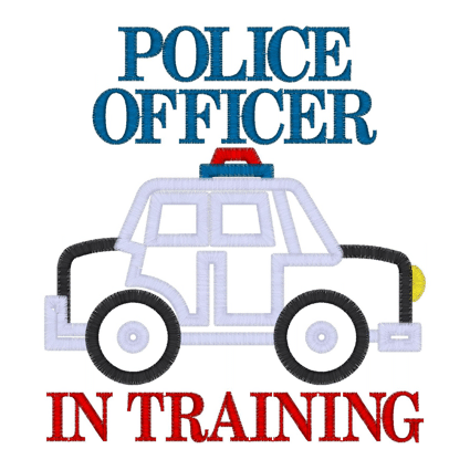 Police (19) Police Officer In Training Car Applique 5x7