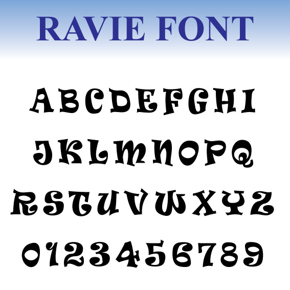 Fonts (A1) Ravie Applique 4x4 5x7 6x10
