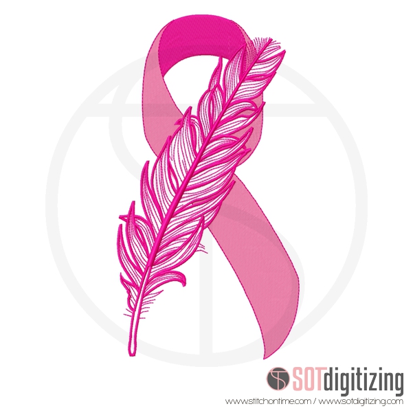 106 Ribbons : Feather Awareness Ribbon
