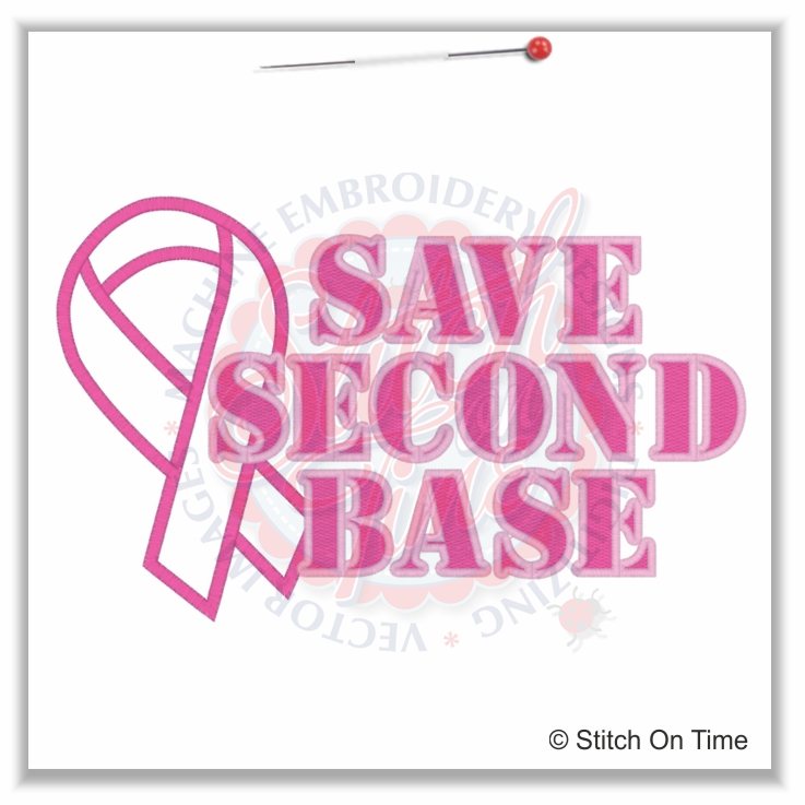 57 Ribbons : Save Second Base applique 200x300