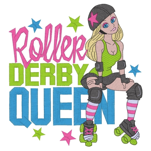 Roller Derby (1) Roller Skate Girl 6x10