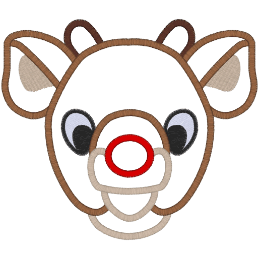 Rudolph (A52) Reindeer Applique 5x7