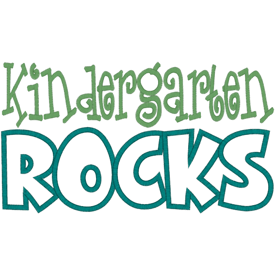Sayings (A1012) Kindergarten Rocks Applique 6x10