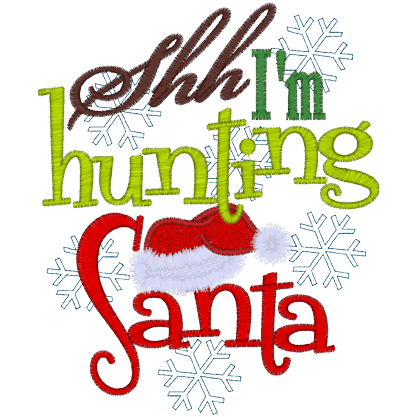 Sayings (A1102) Hunting Santa 4x4