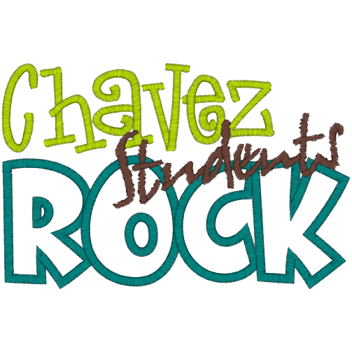Sayings (A1116) Chavez Students Rock Applique 5x7
