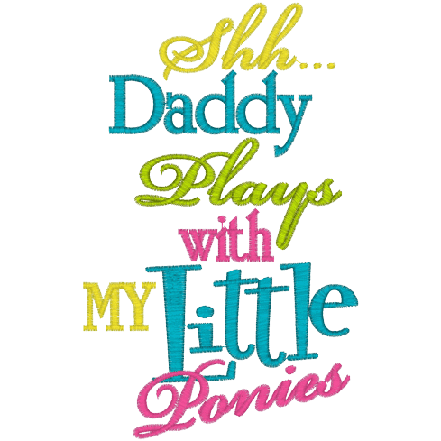 Sayings (A1230) Shh Daddy Plays With 5x7