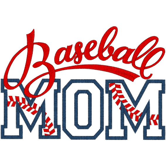 Sayings (A1290) Baseball Mom Applique 5x7