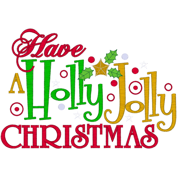 Sayings (A1314) Holly Jolly Christmas 6x10
