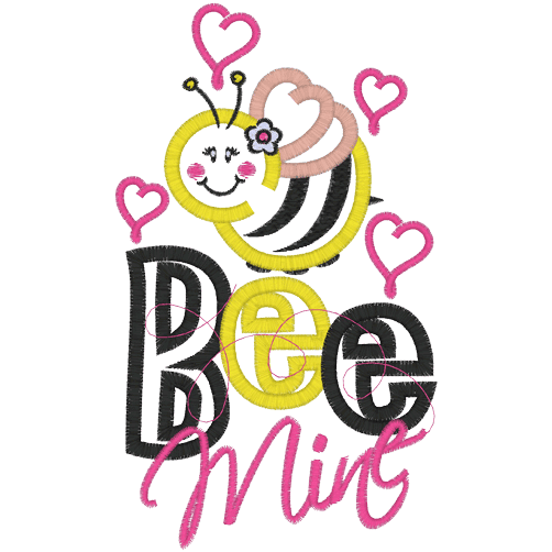 Sayings (A1440) Bee Mine Applique 5x7
