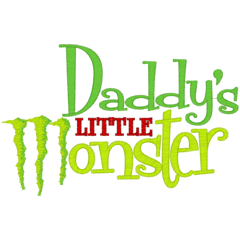 Sayings (A1445) Daddys little Monster 5x7