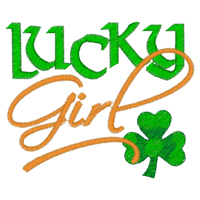 Sayings (A1452) Lucky Girl 4x4