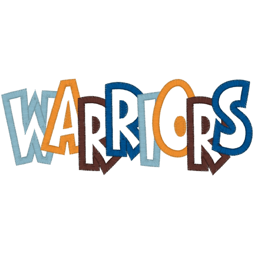 Sayings (A1457) Warriors Applique 5x7