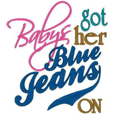 Sayings (A1493) Baby Blue Jeans 4x4